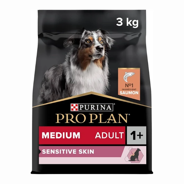 Pro Plan Sensitive Skin Medium Orta Irk Somonlu Yetişkin Köpek Maması 3 Kg ürün görseli 1