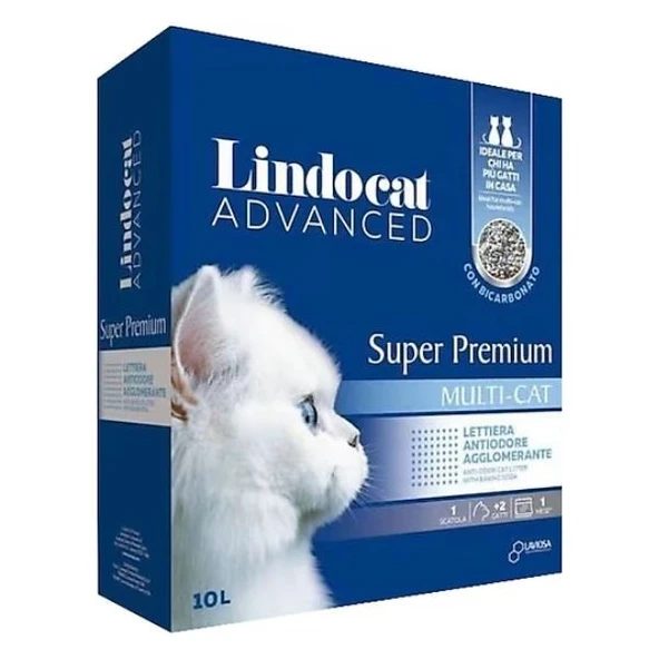 Lindocat Süper Premium Biokarbonat Multi-Cat Kedi Kumu 10 L ürün görseli 1