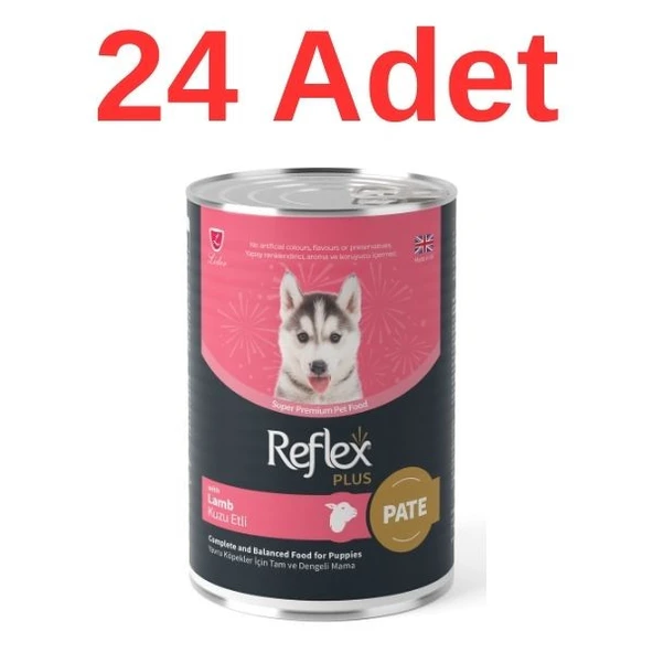 Reflex Plus Kuzu Etli Pate Yavru Köpek Konservesi 400 gr x 24 Adet ürün görseli 1