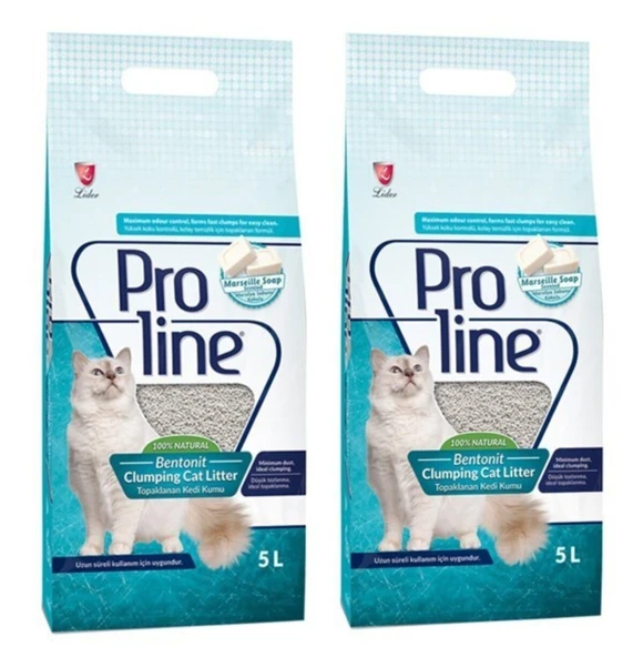 Proline Marsilya Sabunu Kokulu Kedi Kumu 5 L x 2 Adet ürün görseli 1
