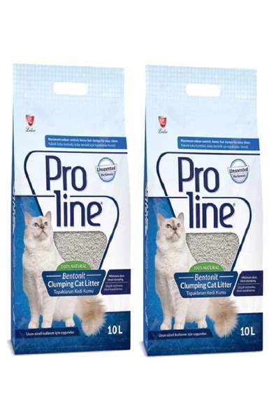 Proline Kokusuz Kedi Kumu 10 L x 2 Adet ürün görseli 1