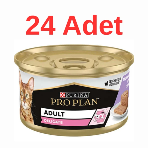 Pro Plan Delicate Hindili Kedi Konservesi 85 gr x 24 Adet ürün görseli 1