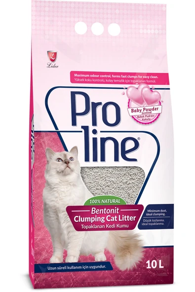 Proline Bebek Pudrası Kokulu Kedi Kumu 10 L ürün görseli 1