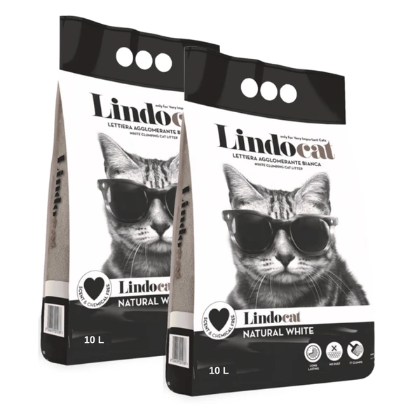 Lindocat Kokusuz Kalın Taneli Kedi Kumu 10 L x 2 Adet ürün görseli 1