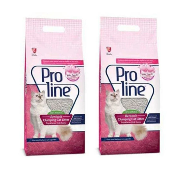 Proline Bebek Pudrası Kokulu Kedi Kumu 5 L x 2 Adet ürün görseli 1