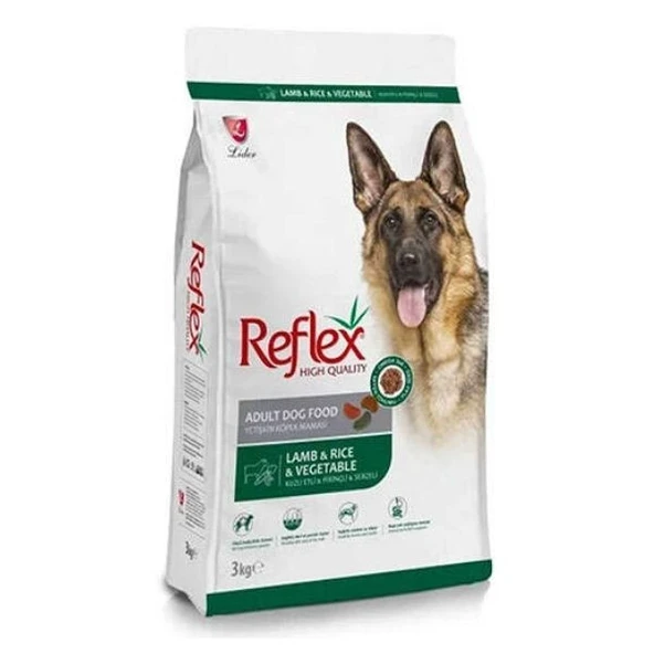 Reflex Kuzu Etli, Pirinçli ve Sebzeli Yetişkin Köpek Maması 3 kg ürün görseli 1