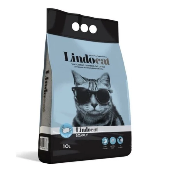 Lindocat Marsilya Sabunu Kokulu İnce Taneli Kedi Kumu 10 L ürün görseli 1