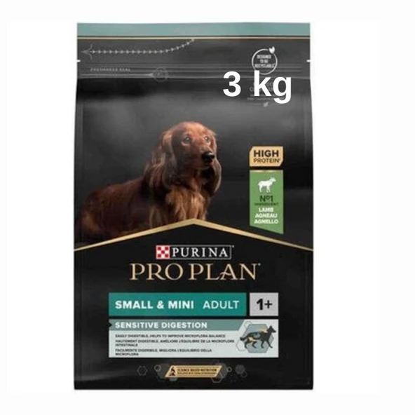 Pro Plan Small&Mini Küçük Irk Kuzu Etli Hassas Derili Köpek Maması 3 kg ürün görseli 1