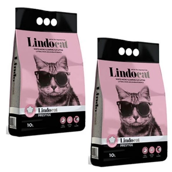 Lindocat Bebek Pudrası Kokulu İnce Taneli Kedi Kumu 10 L x 2 Adet ürün görseli 1