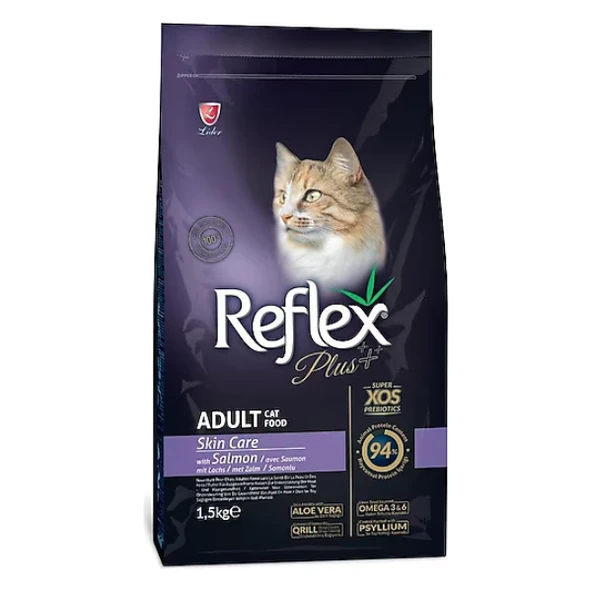 Reflex Plus Skin Care Somonlu Yetişkin Kedi Maması 1,5 kg ürün görseli 1