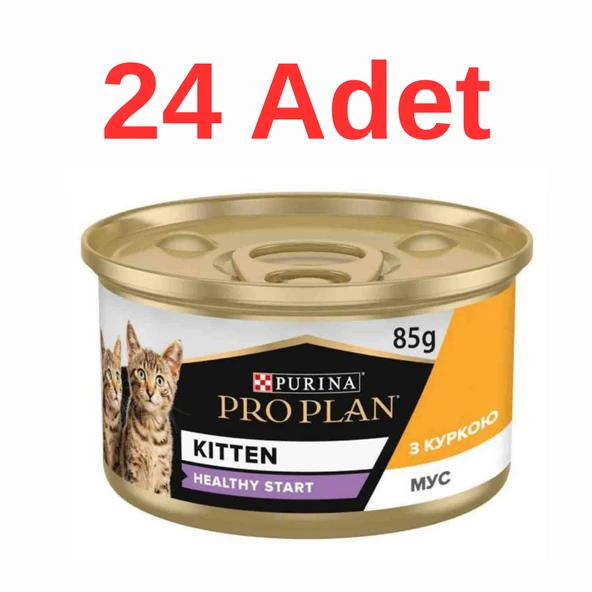 Pro Plan Kitten Konserve Kedi Maması Tavuklu 85 gr x 24 Adet ürün görseli 1