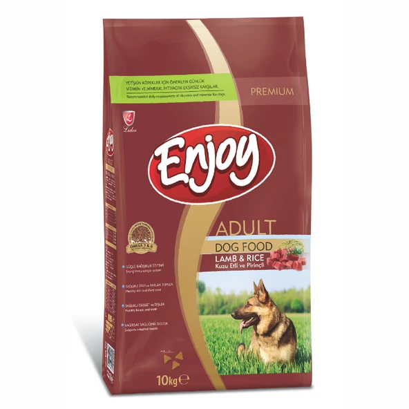 Enjoy Kuzu Etli ve Pirinçli Yetişkin Köpek Maması 10 kg ürün görseli 1