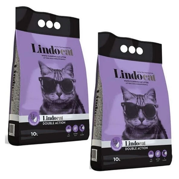 Lindocat Lavanta Kokulu Kedi Kumu 10 L x 2 Adet ürün görseli 1