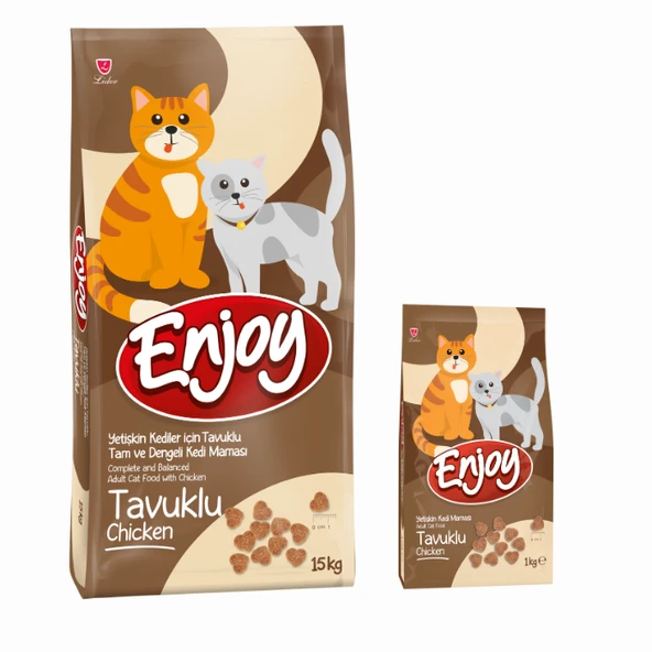 Enjoy Tavuklu Yetişkin Kedi Mamasi 15+1 kg ürün görseli 1
