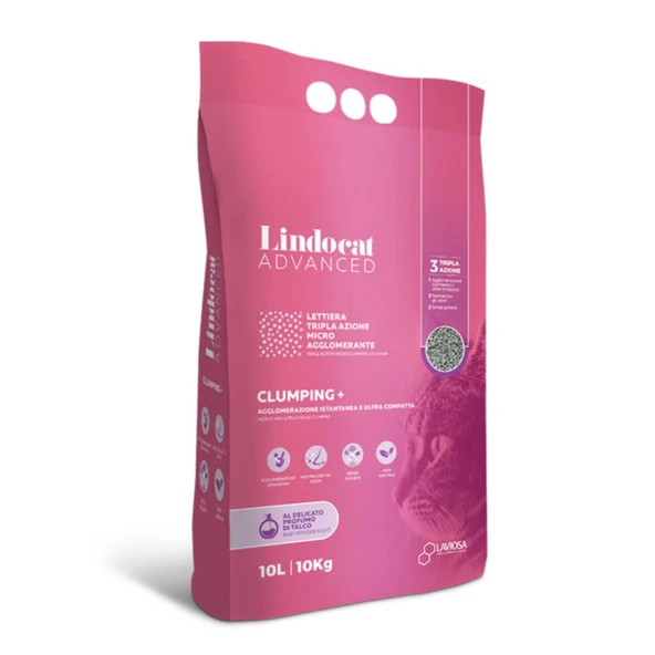 Lindocat Advanced Clumping + Bebek Pudrası Kokulu kedi Kumu 10 L ürün görseli 1