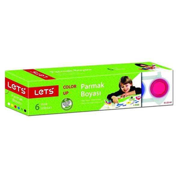 LETS PARMAK BOYASI 25 MG. 6 RENK  L-5500 ürün görseli 1