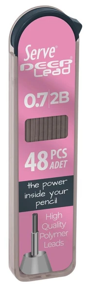 SERVE DEEP MEKANIK KALEM UCU 0.5MM 2B S.PEMBE TEKL ürün görseli 1