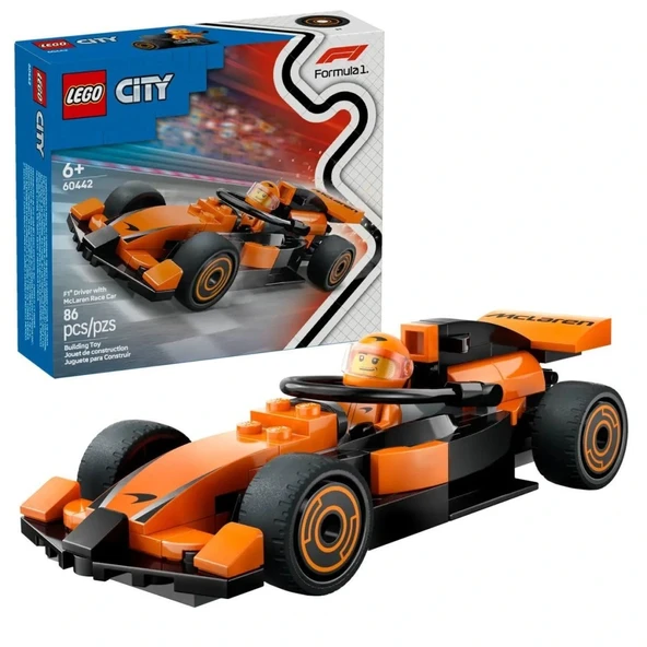 Nessiworld 60442 Lego City McLaren Yarış Arabalı F1 Sürücüsü 86 parça +6 yaş ürün görseli 1