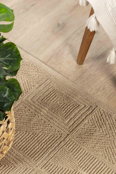 Natura 6661 %100 Doğal Jüt Kilim Bej Renkli Yumuşak Dokulu Şık Tasarımlı Kilim Modern Dokuma Kilim ürün görseli 1