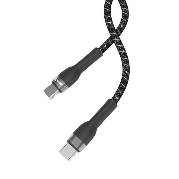 Type-C to Type-C PD Dayanıklı File Örgü Hızlı Şarj Kablo 30cm ürün görseli 1