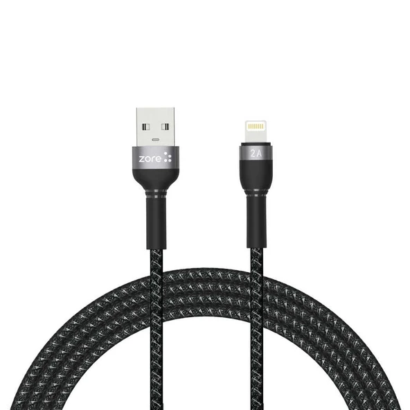 Lightning - USB Dayanıklı File Örgü Hızlı Şarj Kablo 2m ürün görseli 1