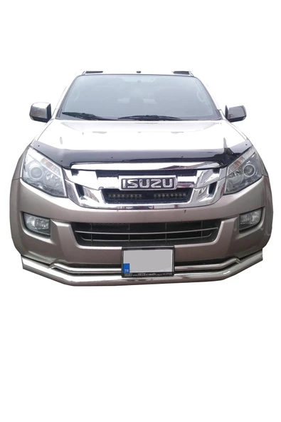 Isuzu DMAX Ön Krom Koruma Bıyık Paslanmaz Çelik - Resim 4