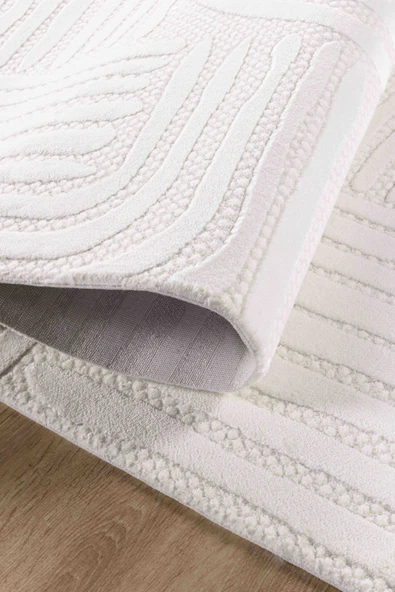 Vola 2906 Yumuşak Dokulu Modern Salon Mutfak Koridor Halısı Krem Tozumaz Makine Halısı ürün görseli 1