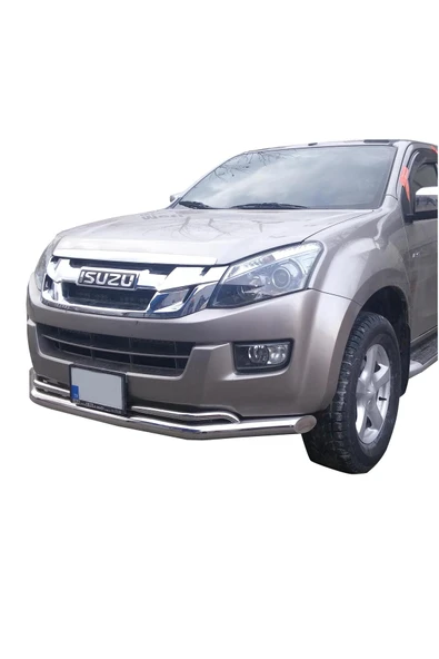 Isuzu DMAX Ön Krom Koruma Bıyık Paslanmaz Çelik - Resim 2