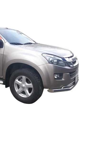 Isuzu DMAX Ön Krom Koruma Bıyık Paslanmaz Çelik - Resim 3