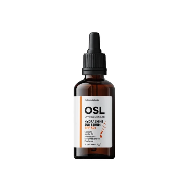 Omega Skin Lab Hydra Shine Sun SPF50 Güneş Koruyucu Nemlendirici Serum 30 ml ürün görseli 1