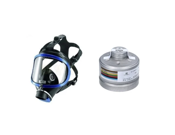 Drager X-Plore® 6300 Tam Yüz Gaz Maskesi + A1B2E2K1 HG CO NO P3 Filtre ürün görseli 1