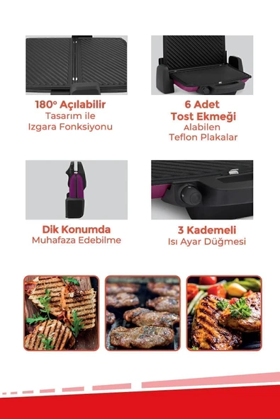 GOLDMASTER EVİA EA 4400G TOST MAKİNASI - Resim 7