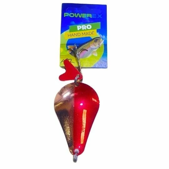 Turna Kaşığı 30 Gram Armut Model Bakır Kırmızı Parlak Pike 30 Gr. 6,5 Cm. Metal Kaşık Sahte Yem Turna Kaşığı AR2 ürün görseli 1