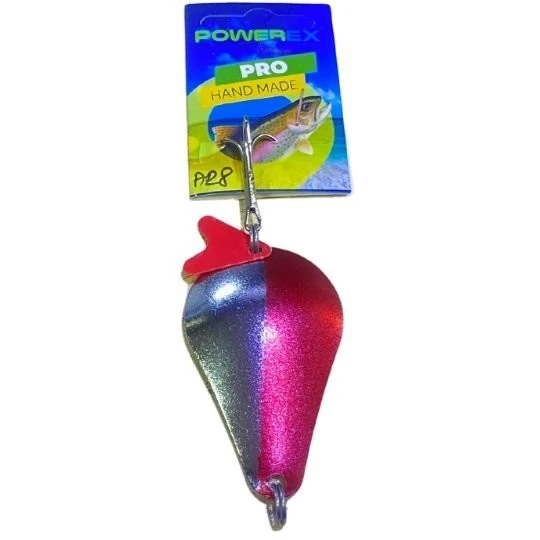 Turna Kaşığı 30 Gram Armut Model Kırmızı Silver Parlak Pike 30 Gr. 6,5 Cm. Metal Kaşık Sahte Yem Turna Kaşığı AR8 ürün görseli 1