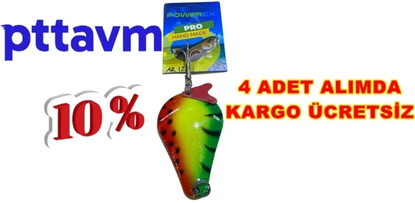 Turna Kaşığı 30 Gram Armut Model Gökkuşağı Glow Pike 30 Gr. 6,5 Cm. Metal Kaşık Sahte Yem Turna Kaşığı AR12 ürün görseli 1