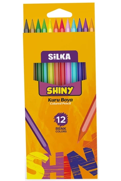 SİLKA KURU BOYA SHINY TAM BOY 12 Lİ - Resim 2