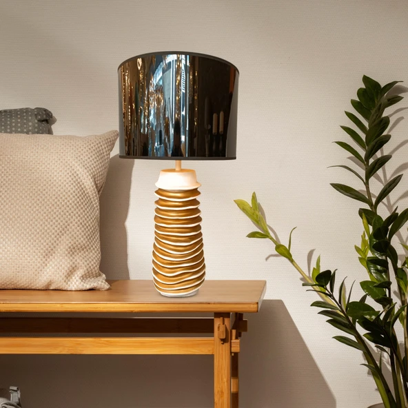 Opulence Krem Gold Abajur - Resim 2