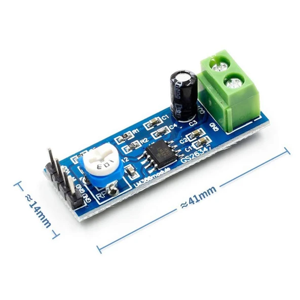 LM386 Ses Kuvvetlendirici Modül  DC 5V / 12V Mono Ayarlanabilir Ses Yükseltici Mikrofon Amfi Amfilikatör ürün görseli 1