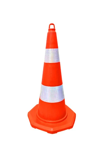 UT 70 8G Trafik Konisi 75 cm  Reflektör Bantlı, Ağırlıklı Tabanlı, Yüksek Görünürlüklü ürün görseli 1