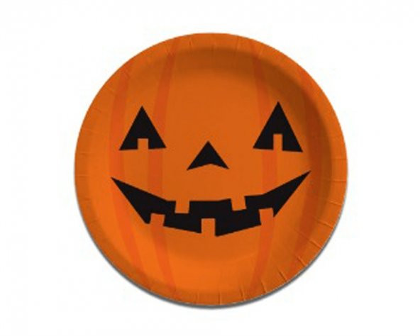 CADILAR BAYRAMI HALLOWEEN BALKABAĞI TABAK TURUNCU 8Lİ ürün görseli 1