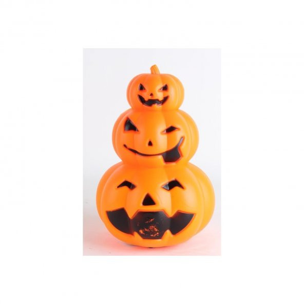 CADILAR BAYRAMI HALLOWEEN 3LÜ BALKABAĞI IŞIKLI DEKOR SÜS 21 CM X 15 CM ürün görseli 1