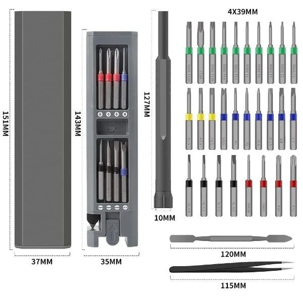 Prolink Pb-006 31 Parça Tornavida Bits Set - Resim 2