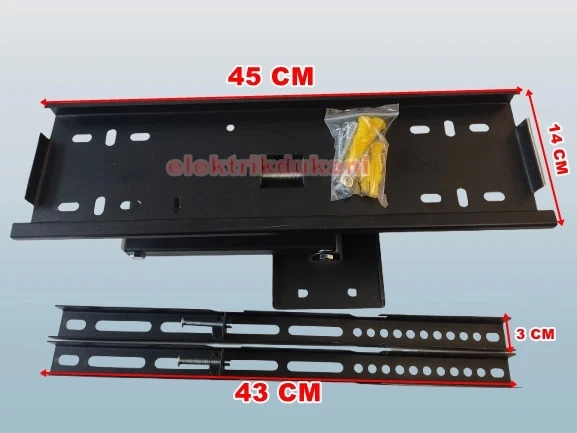 Üç Kollu Çift Hareketli Tv Askı Aparatı  32"-55" (81cm-140cm) 45lik ürün görseli 1