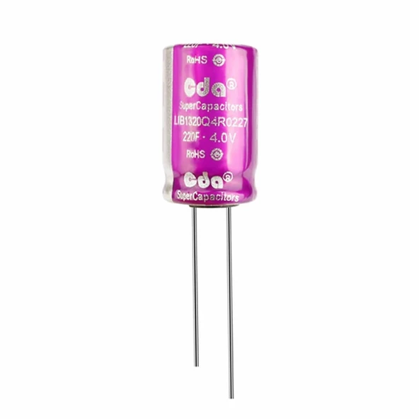 220F 4V 5A Süpercap 13x20mm DIP   Süper Kapasitör Enerji Depolama Güneş Rüzgar Akü Batarya Güç Kaynağı ürün görseli 1