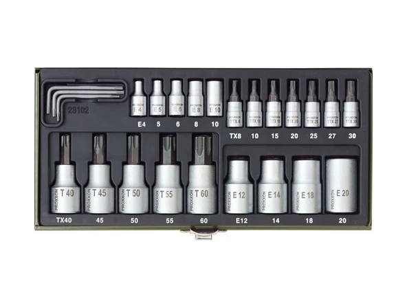 Proxxon 23102 Torx Somun Lokma Anahtarı Özel Set 24 Parça Set ürün görseli 1