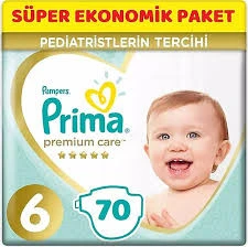 Prima Premium Care 6 Numara Extra Large 70'li Bebek Bezi ürün görseli 1
