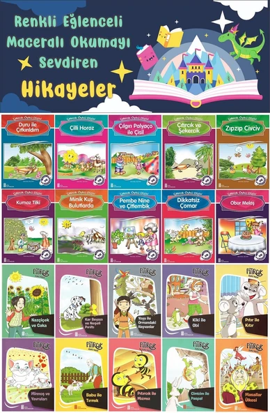 2.Sınıf Renkli Eğlenceli Maceralı Okumayı Sevdiren Hikayeler (20 Kitap) ürün görseli 1