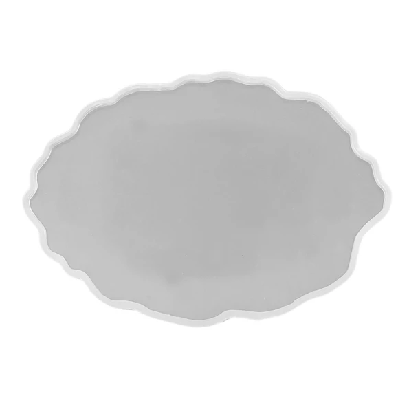 Epoksi Silikon Kalıp YERLİ Nişan ve Söz Tepsi Kalıbı Oval Düzensiz Dalgalı 23X36 CM ürün görseli 1
