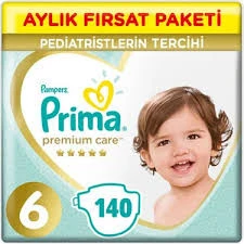 Prima Premium Care 6 Numara Ekstra Large 140'lı Bebek Bezi ürün görseli 1