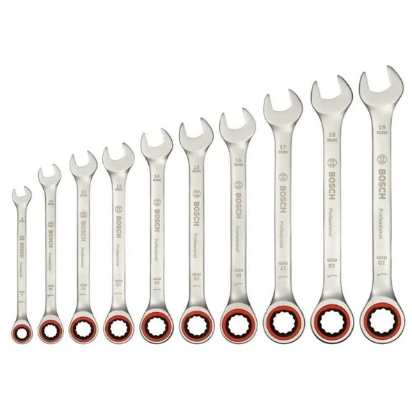Bosch 1600A02AU0 10 Parça Cırcır Anahtar Seti ürün görseli 1